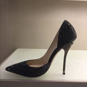 Jimmy Choi Black strass “Whistler” heels, 36.5